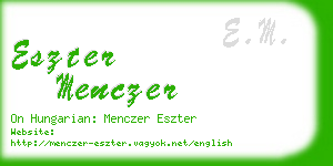 eszter menczer business card